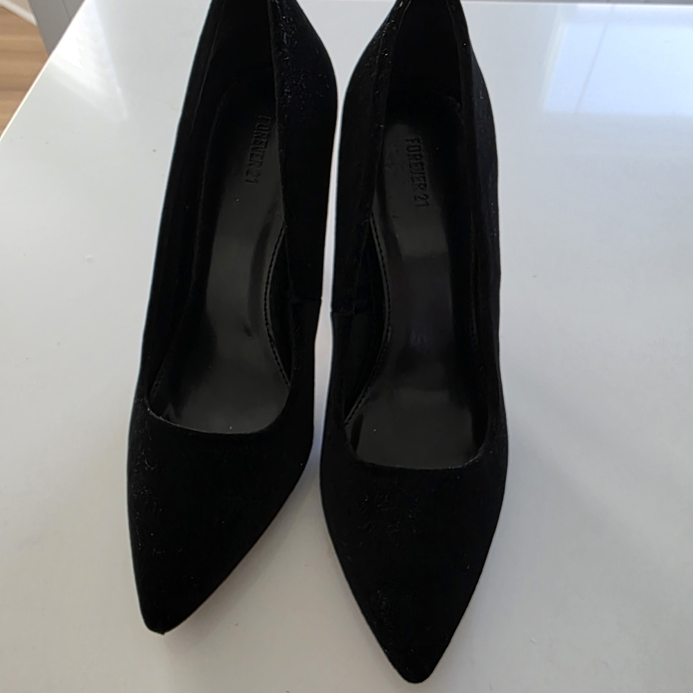 Velvet Black Heels